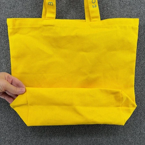 Beekman 1802 Yellow Goat Print Canvas Tote Bag Shoulder Shopper Medium Ltd Ed - Picture 5 of 7